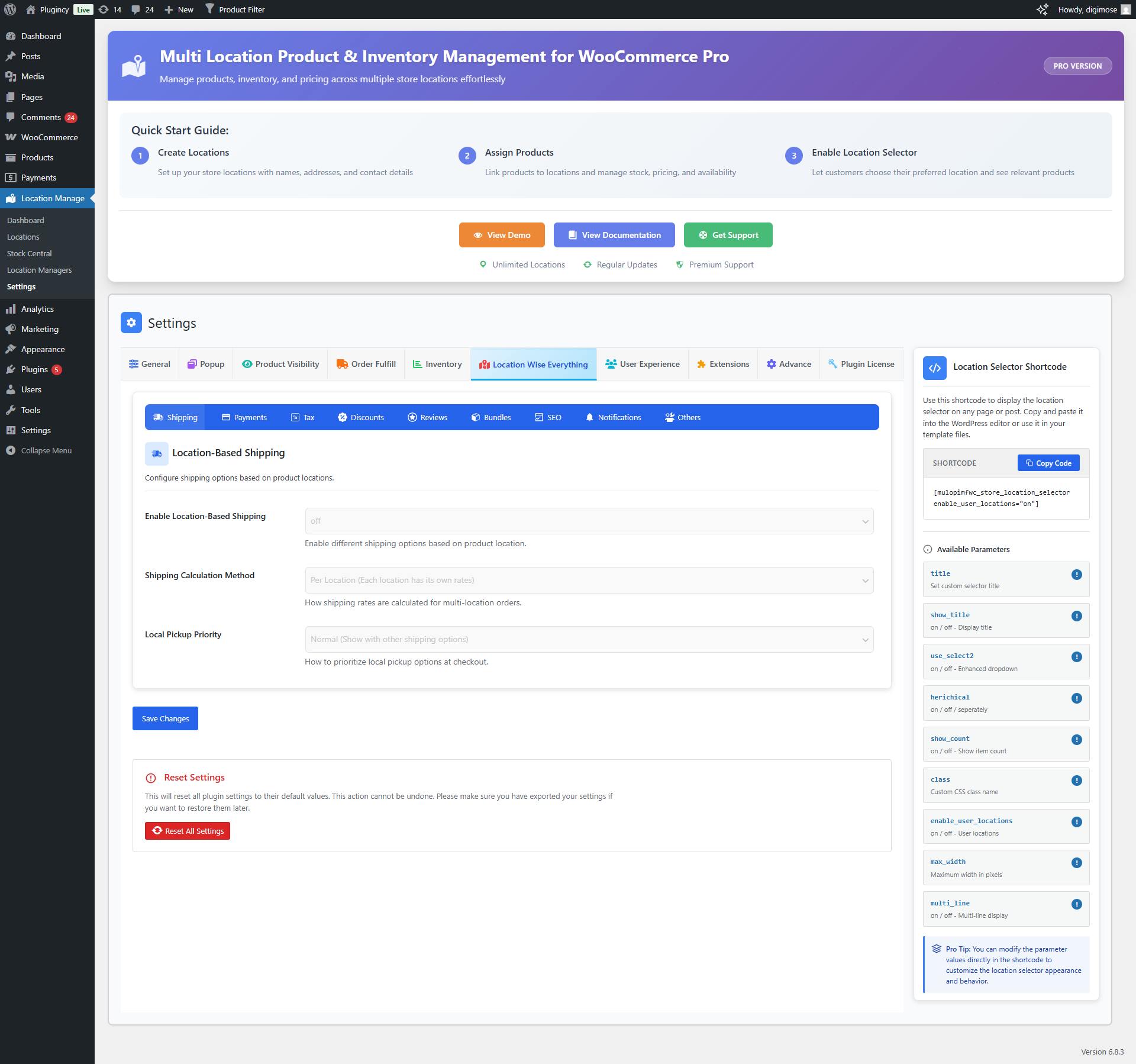Location wise archive page