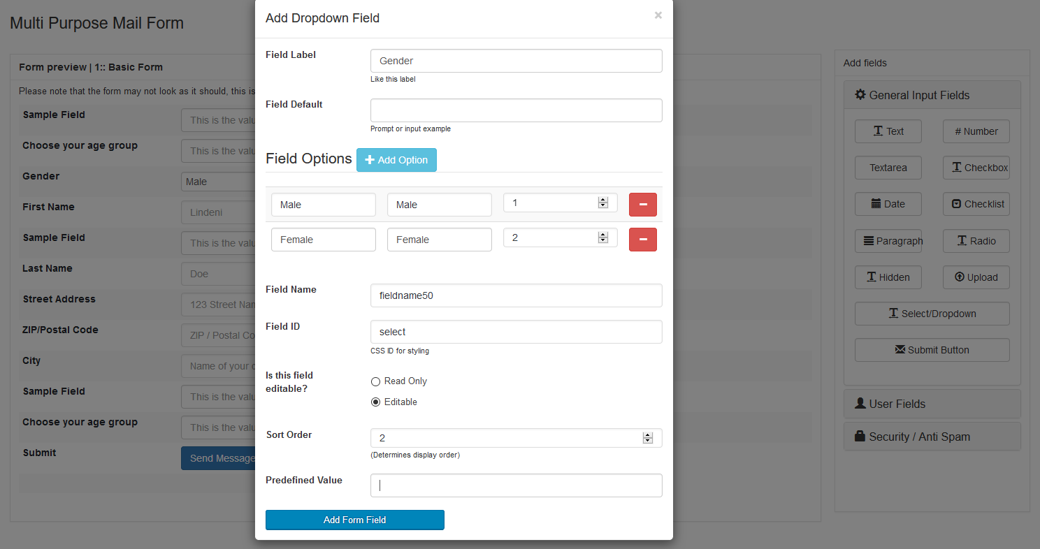 screenshot3.png - Adding or customizing a form field with multiple options