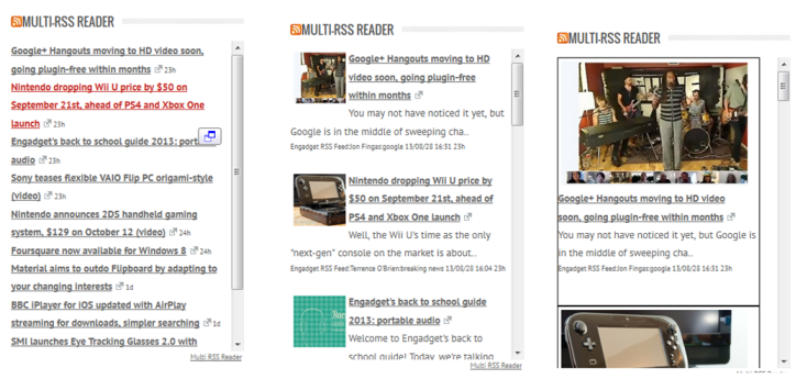 running image(3 layout type).