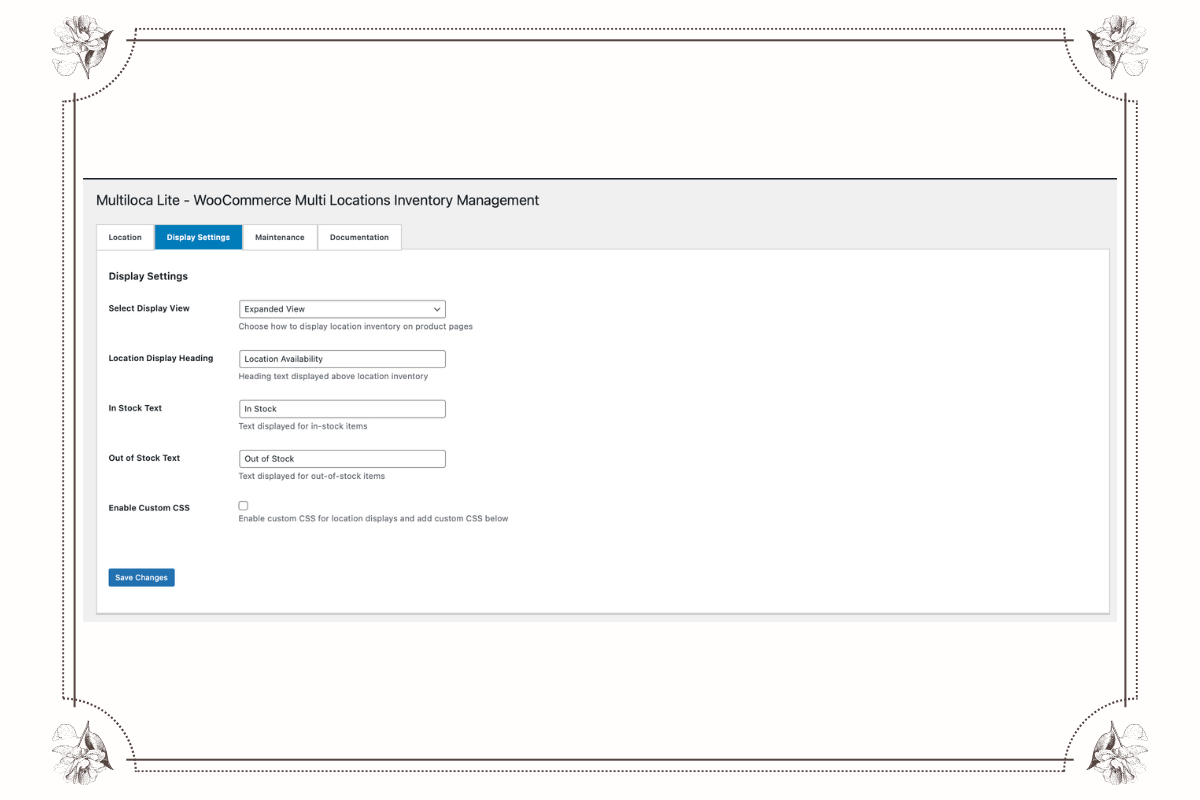 Control how WooCommerce location-based stock information appears across storefront and product pages.
