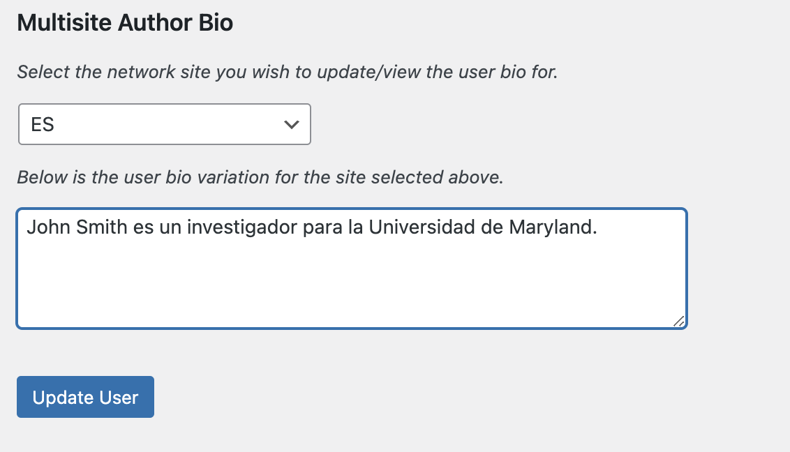 If you want to remove the plugin and clear the database of all data associated with it go to `Settings > Multisite Author Bio`.