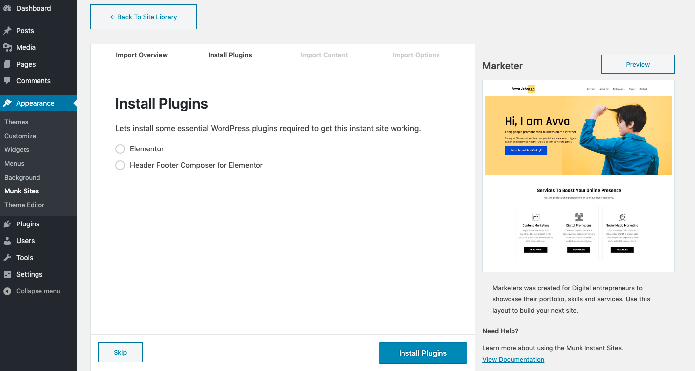 Install required plugins