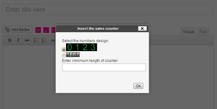 Insertion Interface for Sales Counter