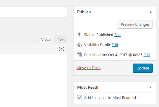 Widget with the list