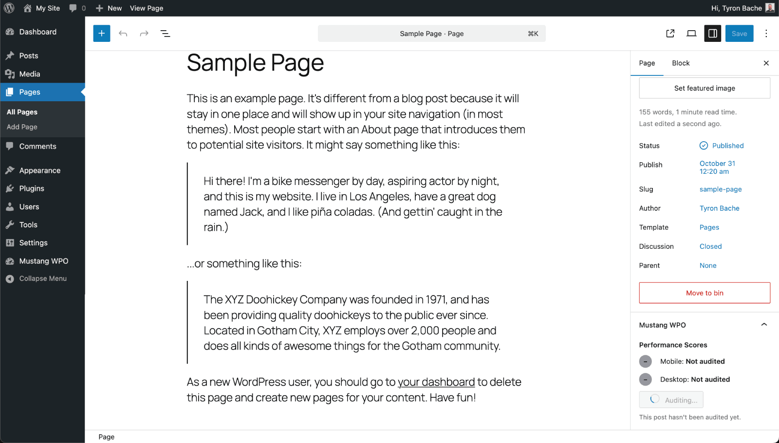 Integrations page to add your Google PageSpeed Insights API Key (A valid key is required).
