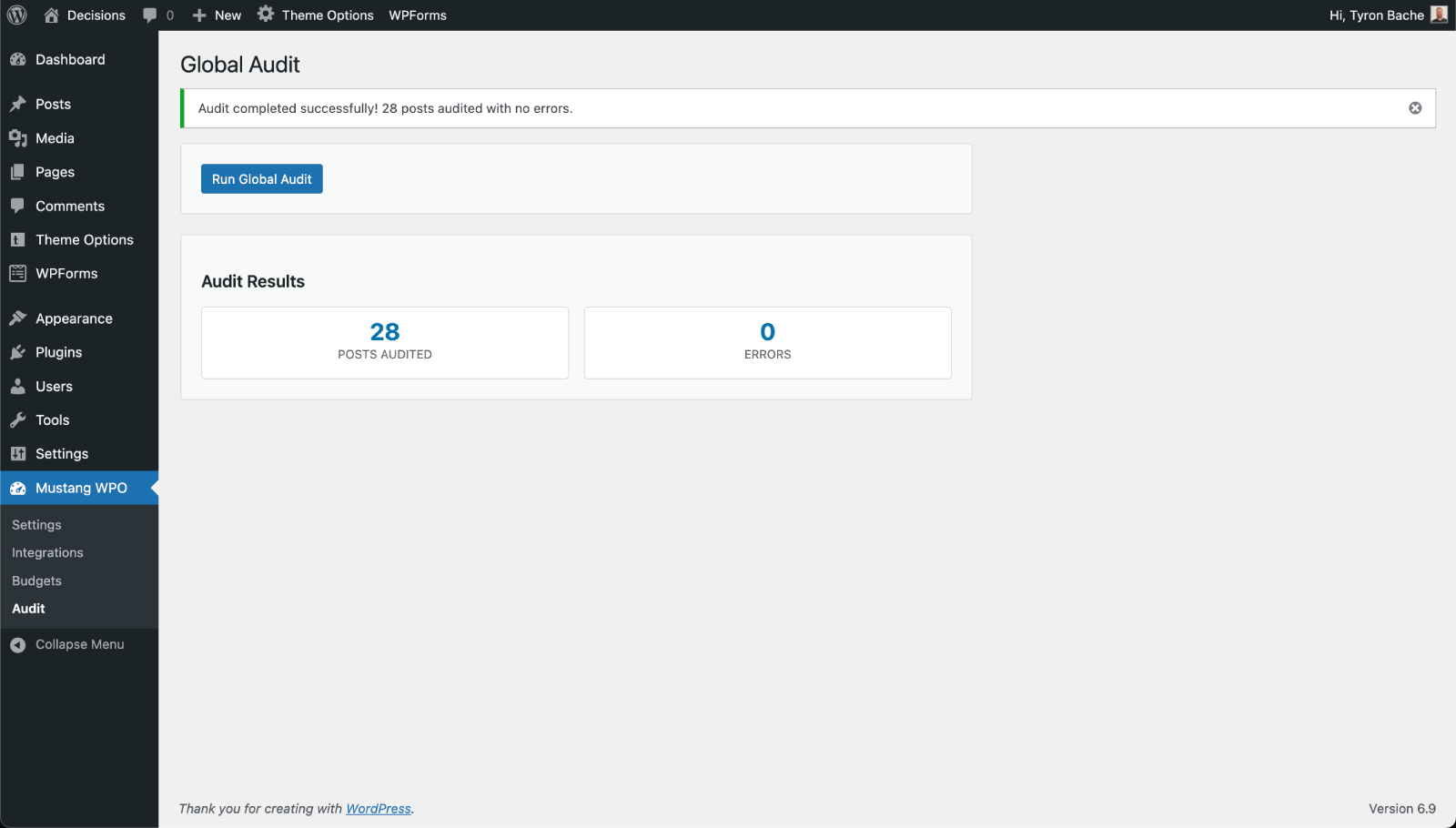 Performance column tooltip for Pages that are not published yet.