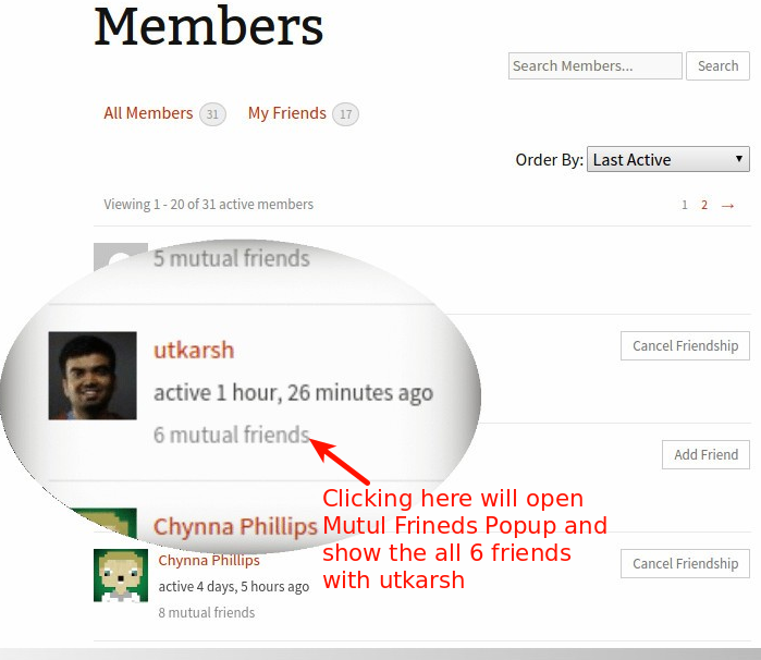 Members Page.