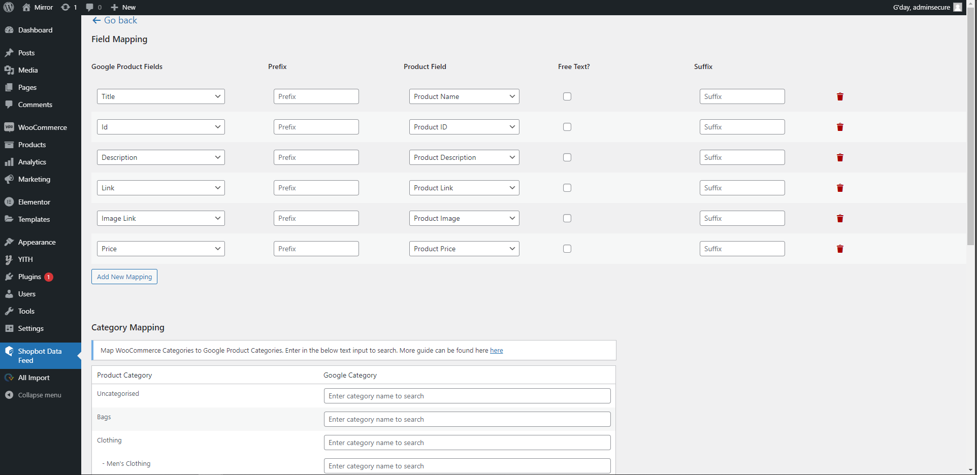 Configure Data Fields