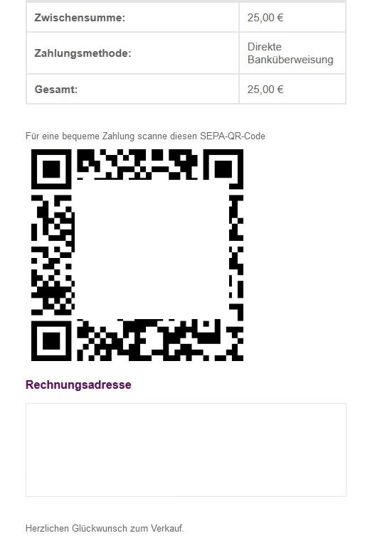 the QR-Code gets added to the WooCommerce order email