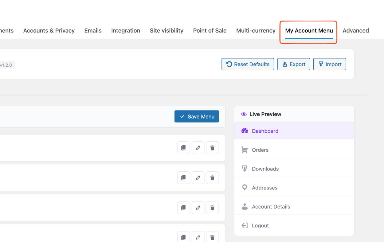 WooCommerce Settings tab — integrated right where you'd expect