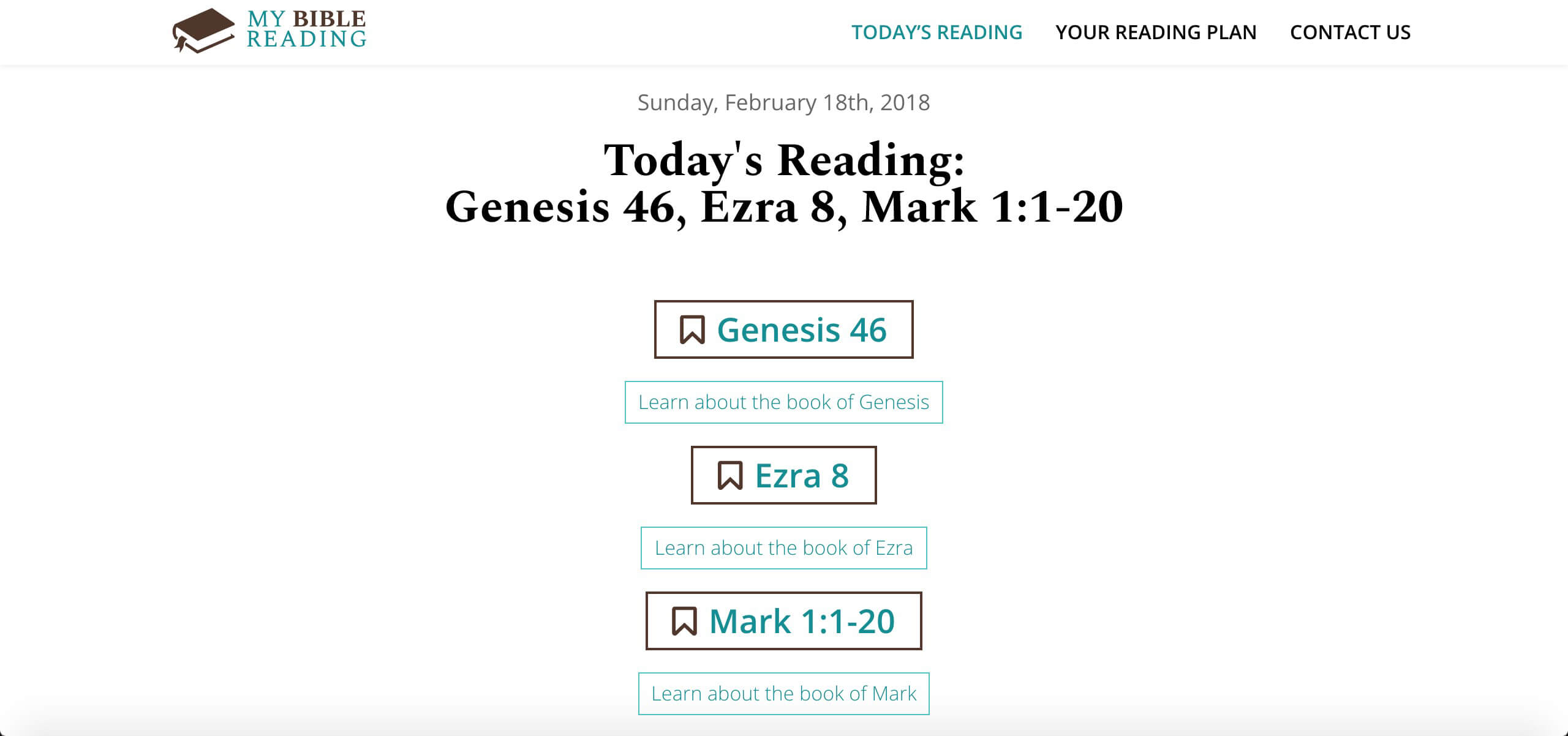 Example Daily Reading