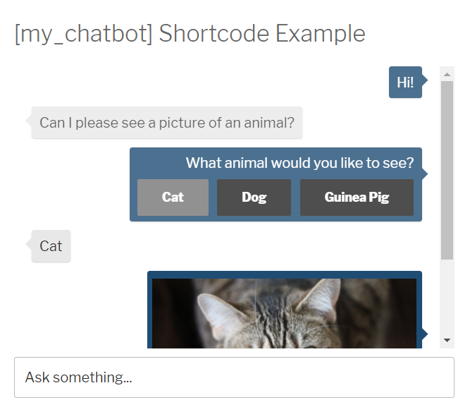 [my_chatbot] shortcode example