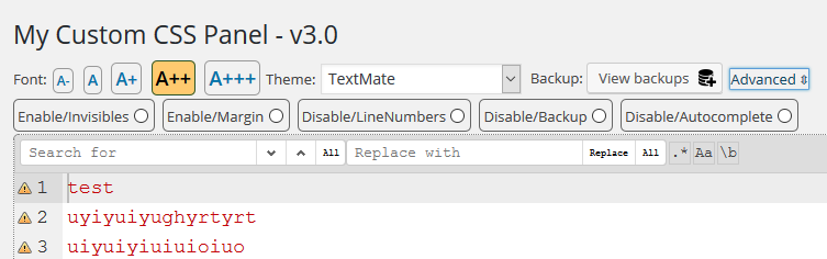 New advanced menu, in 3.0!!!