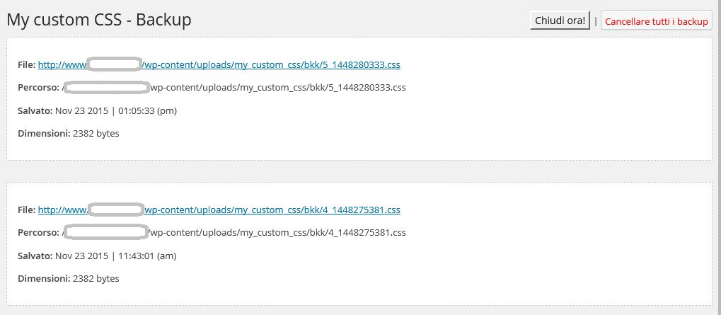 Backup List (New Feature)!