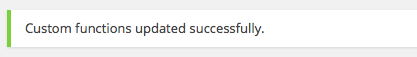 Success message.