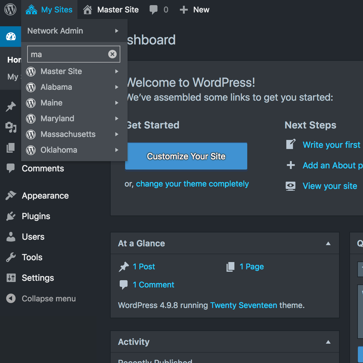 Example with Dark Mode