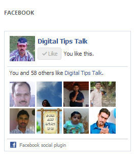 Screenshot Facebook Widget Display