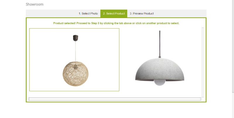 Showroom on the Front End of your Website - User Selects a Procut Image