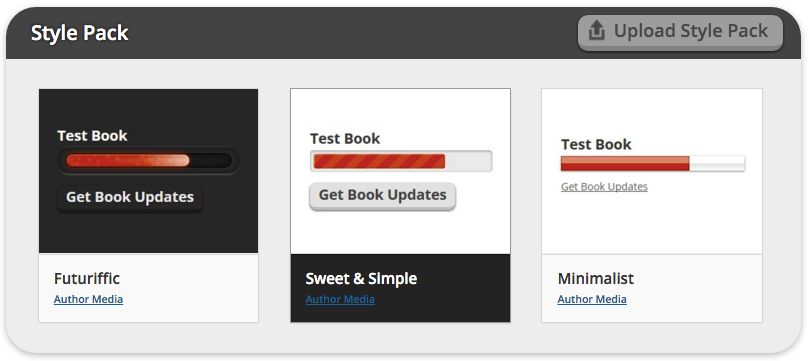 These are the style packs for the MyBookProgress Progress Bar.