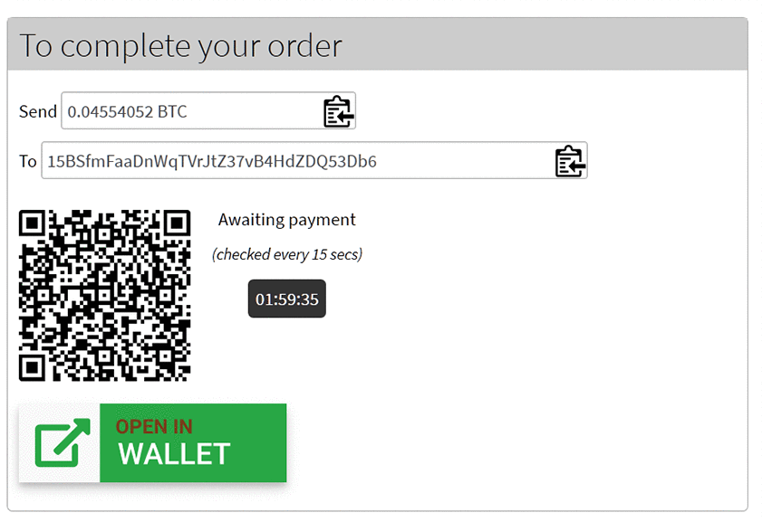 Edit wallet