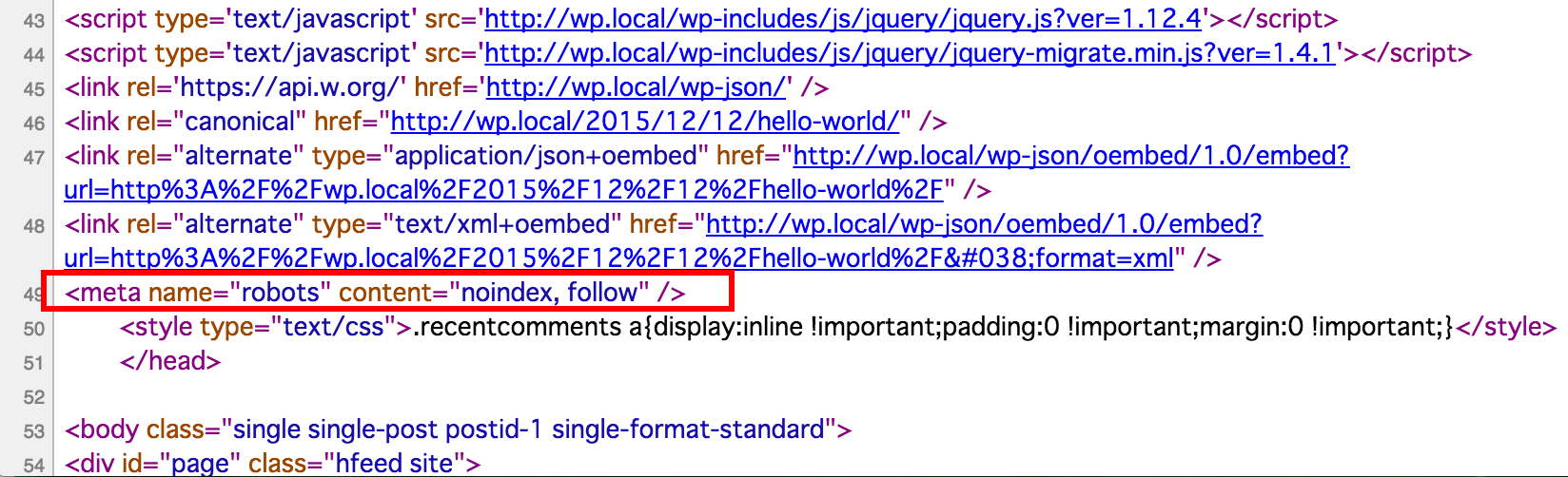 Add meta robots tag in <head>.
