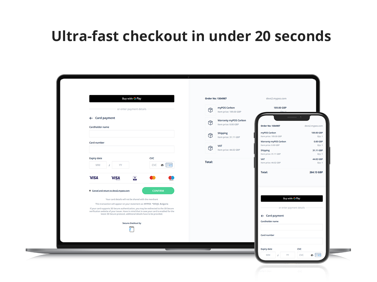 Ultra fast checkout in under 20 seconds