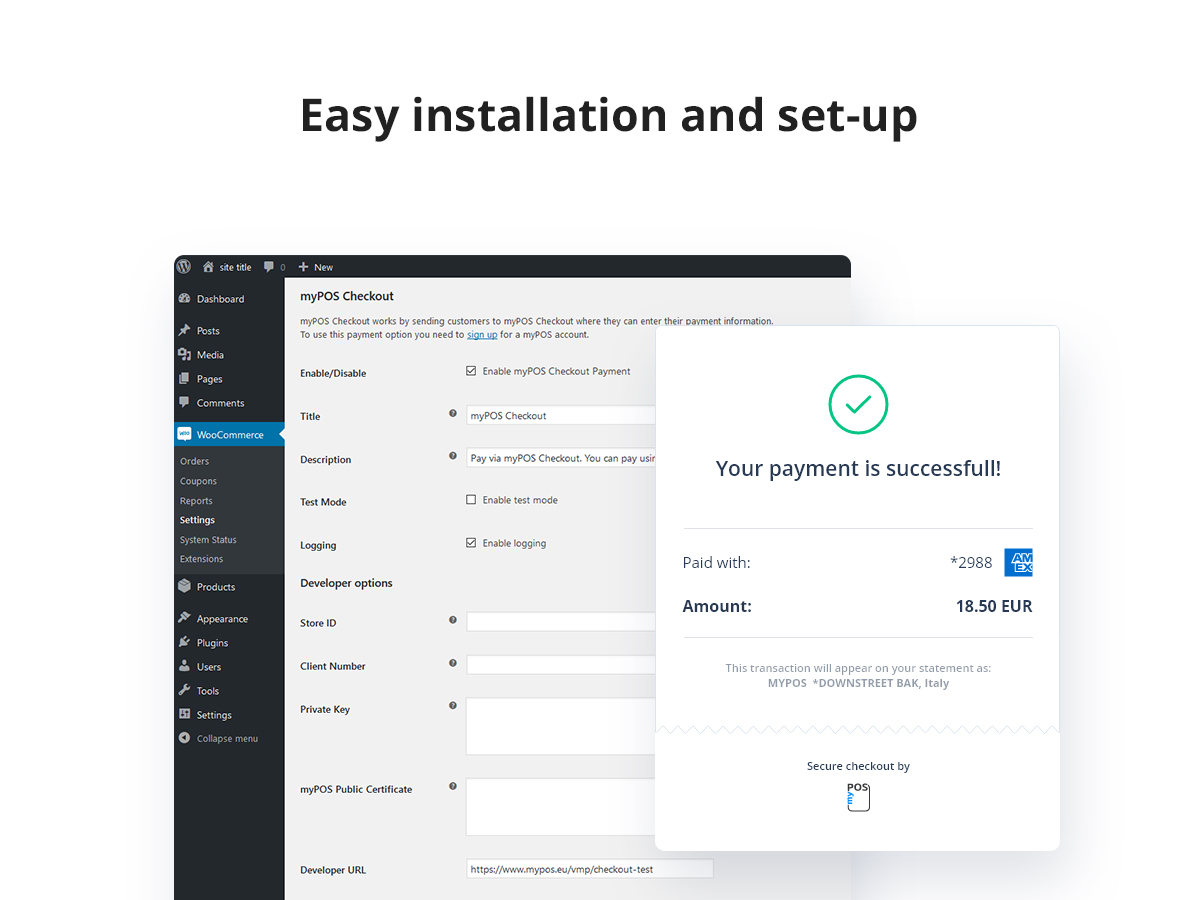 Easy installation and set-up