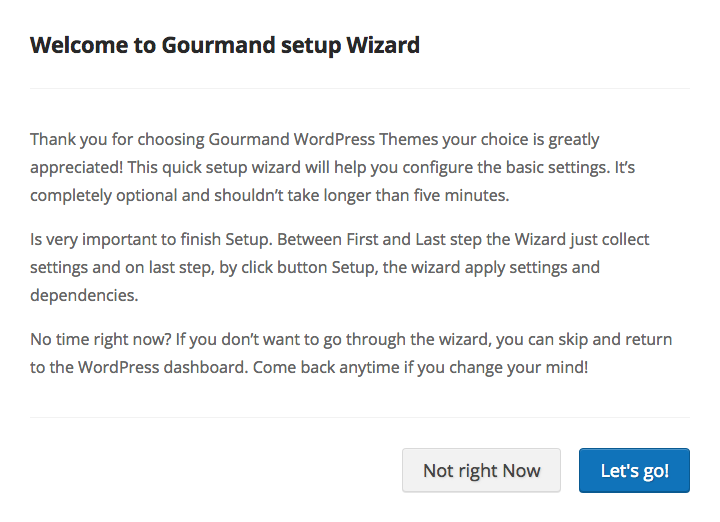 Welcome Step, Step 0 - this is first step with a welcome message, step type zero