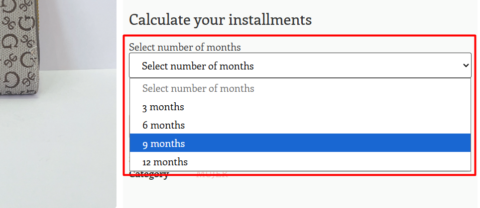 We see the months we configured in the dashboard.