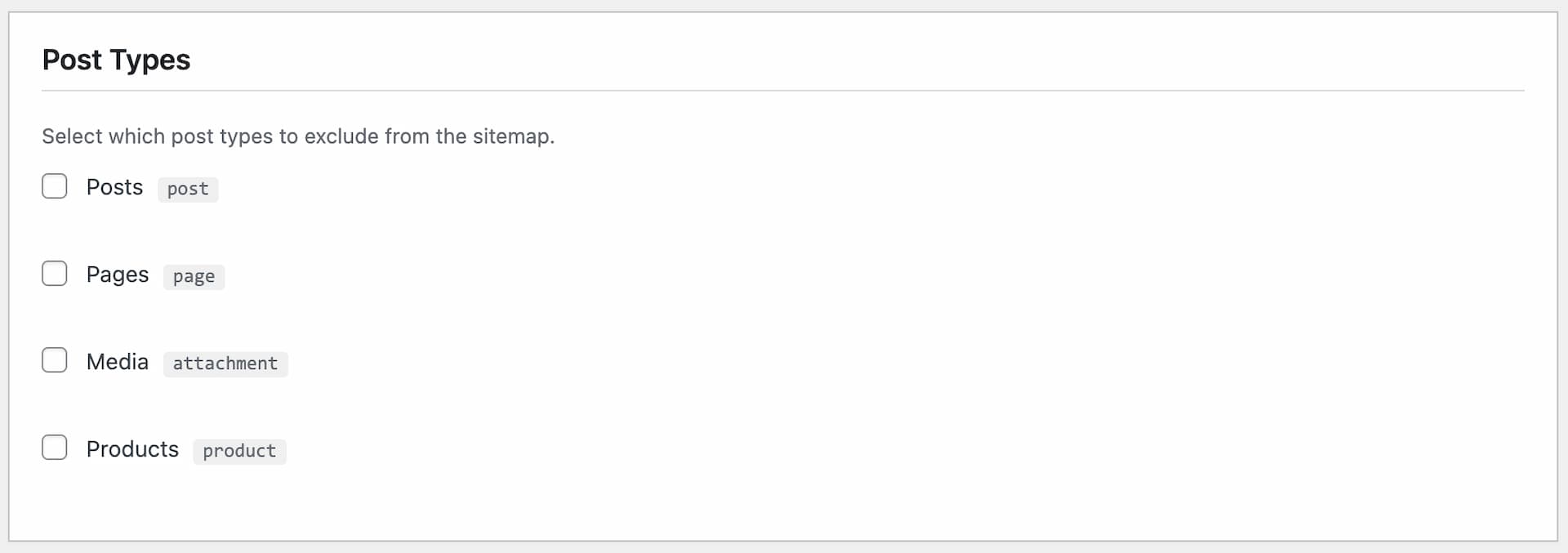User role exclusion options