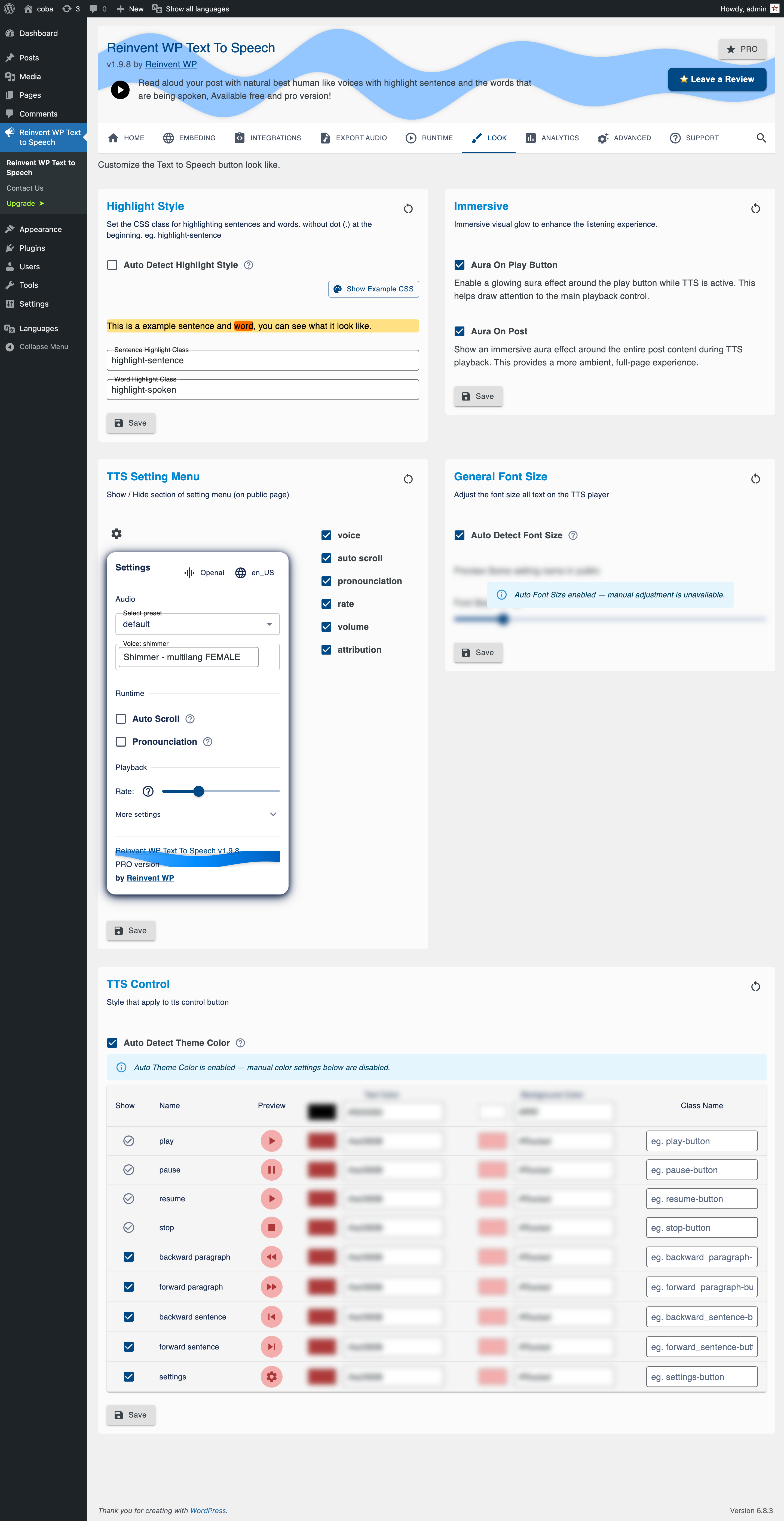 The “Listen” button above your post