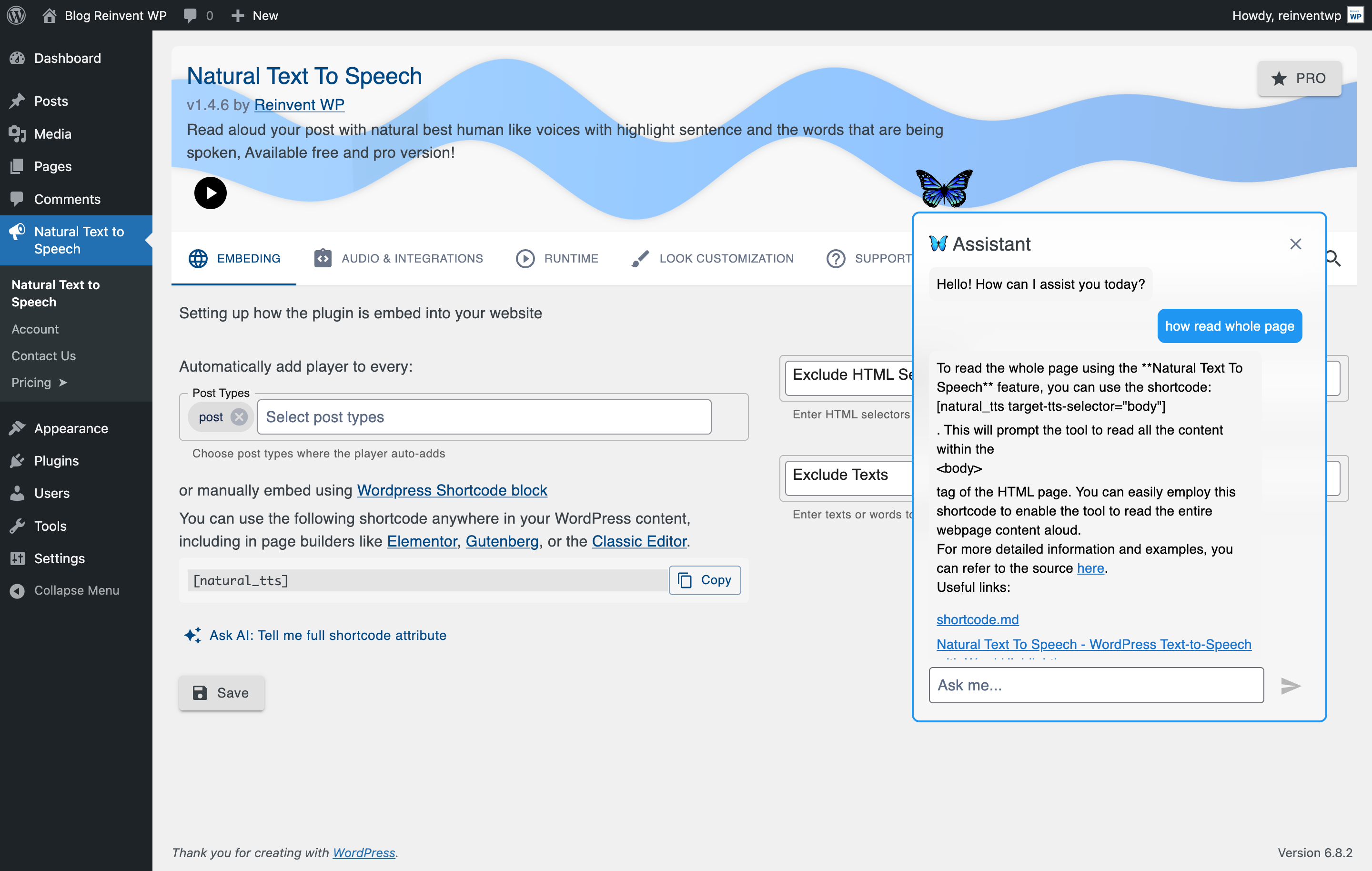 Setting Page: AI Support