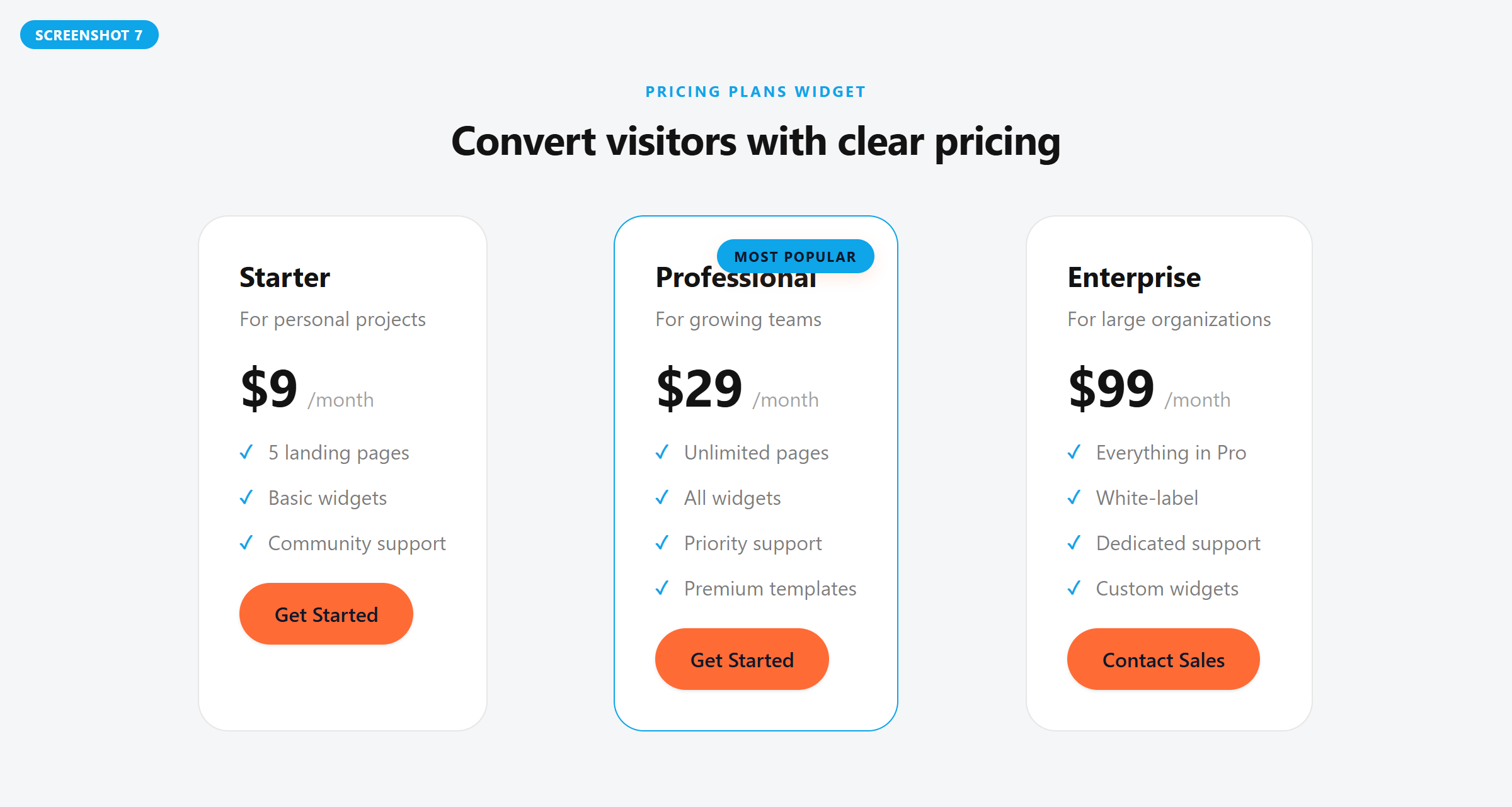 Logo Grid widget example.