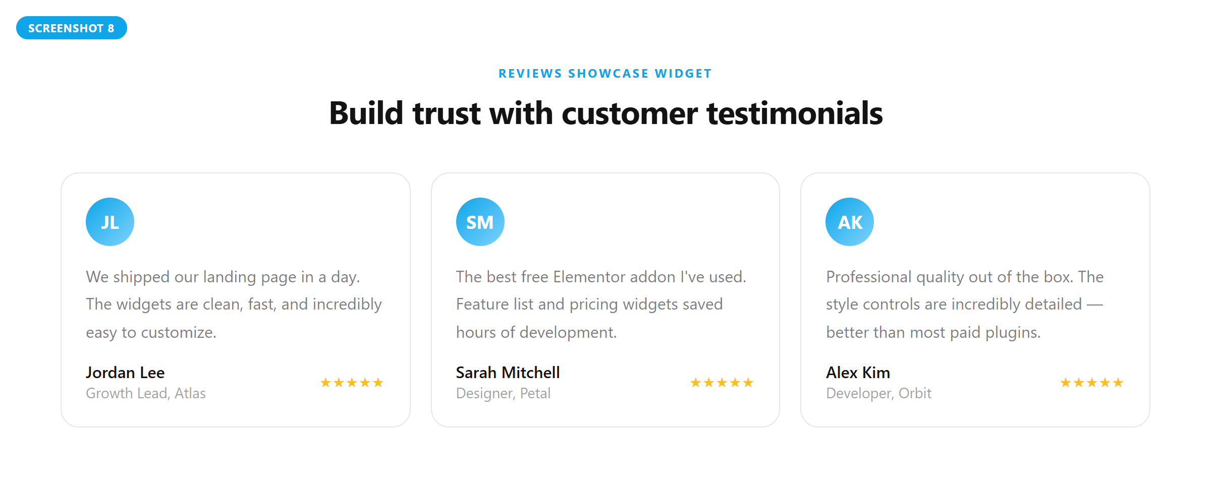 FAQ Accordion widget example.