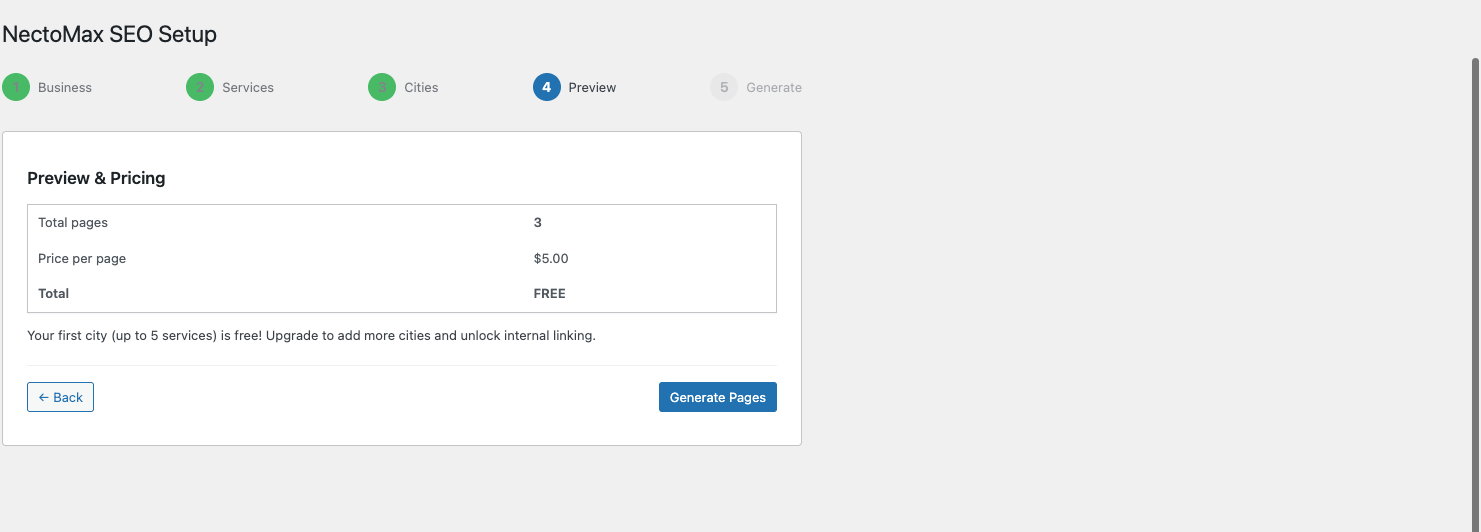 Pricing preview — see exactly what you'll pay before generating