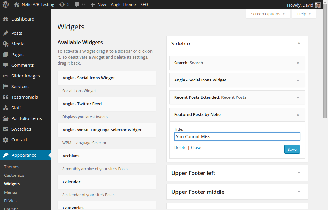 **Widget** Just place the widget wherever you want, as many times as