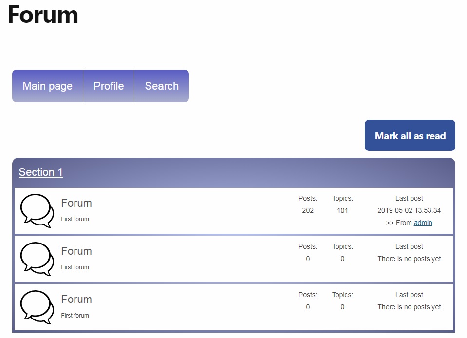 Forum list | Screenshot #1