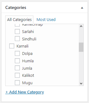 Choose Zone or District as category while posting.