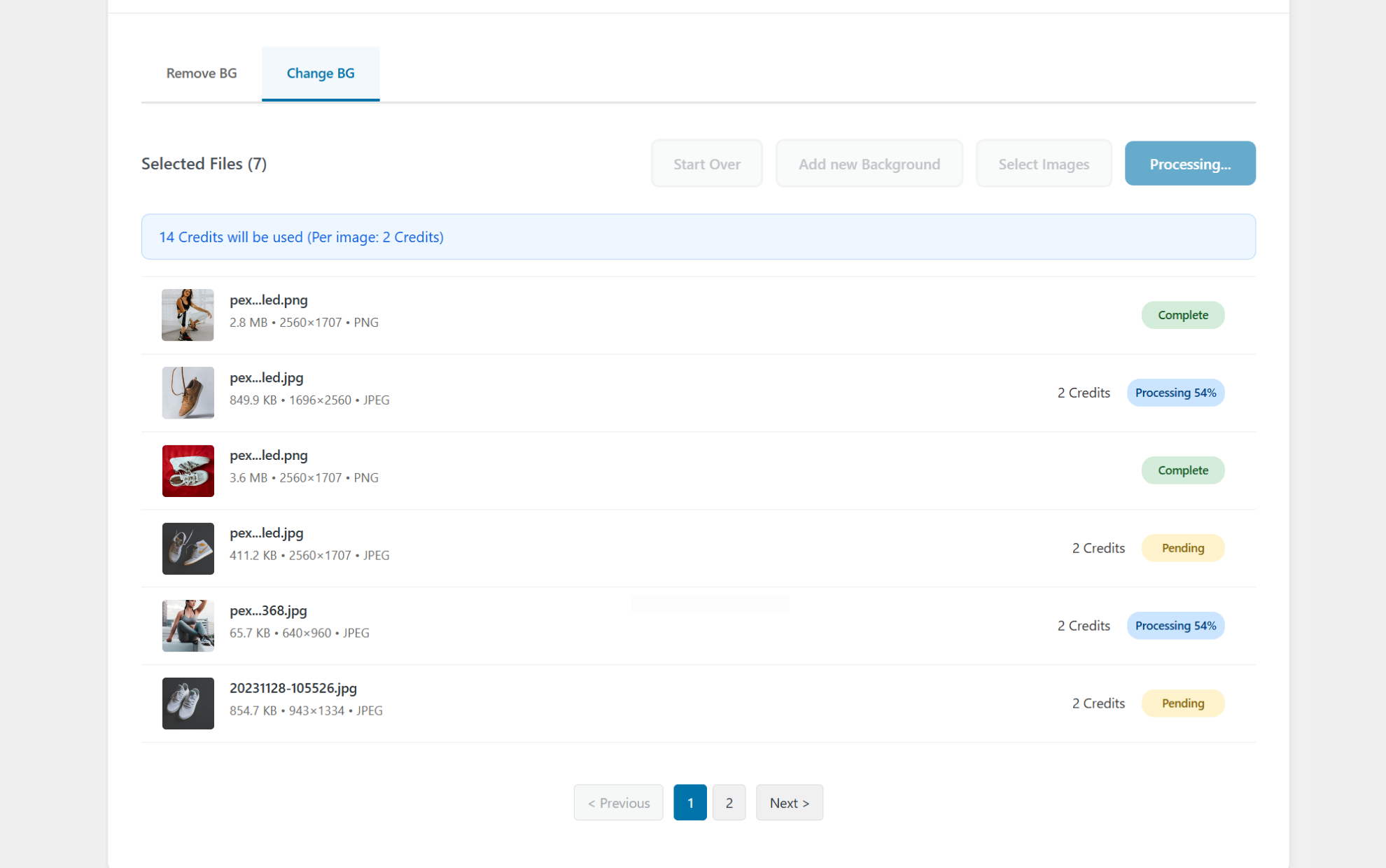 Bulk processing with per-item status