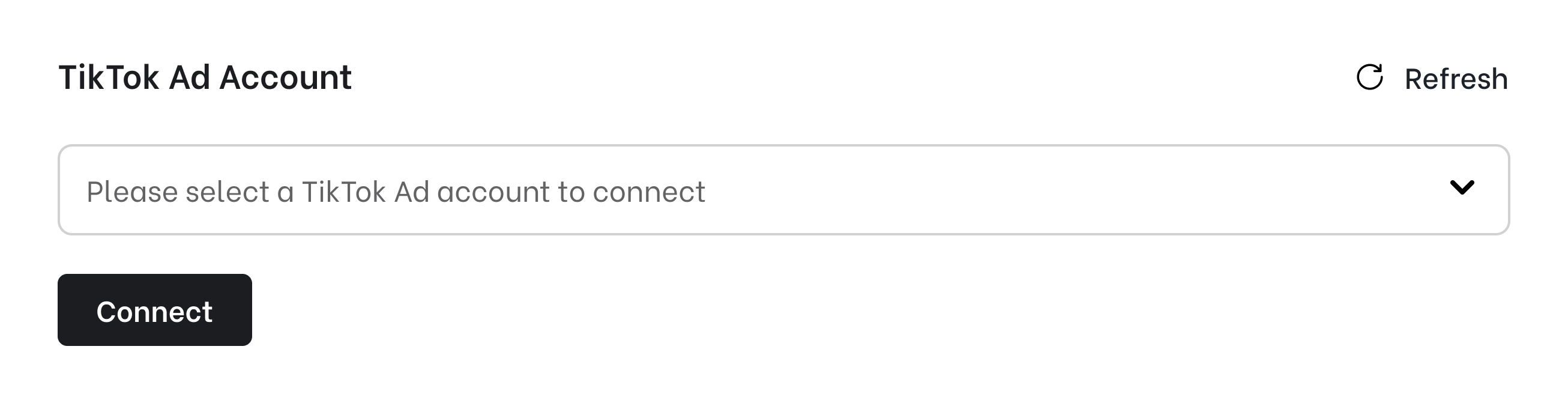 Connect a TikTok Ad account