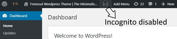 Incognito mode disabled