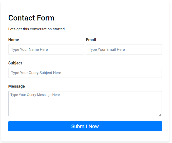 Contact form 2