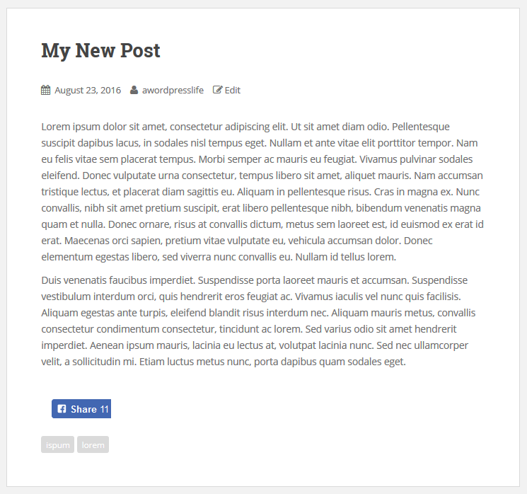 Facebook Follow Button After Post Content