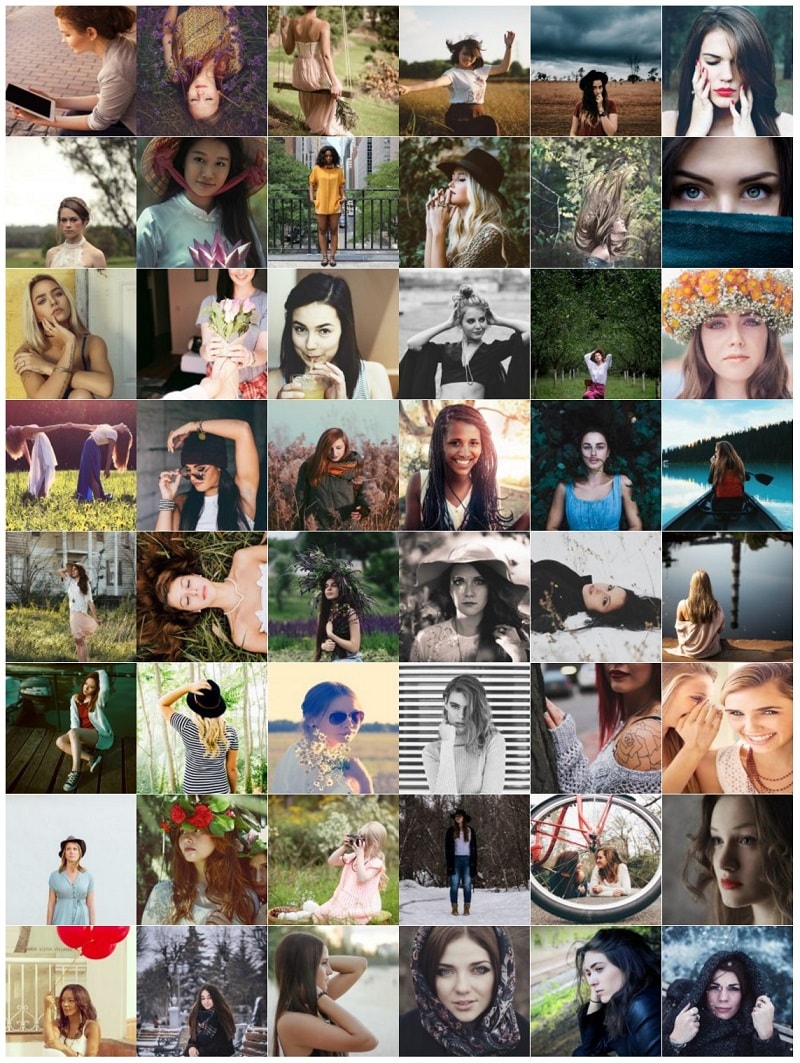 Grid Gallery Six Columns Without Spacing & Border