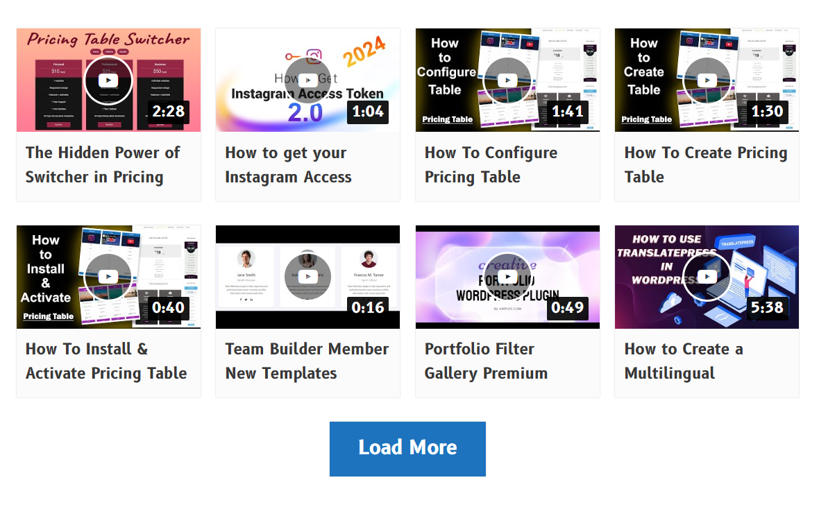 YouTube Video Playing Preview