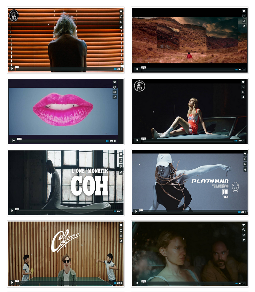 Vimeo Video Gallery With Two Columns