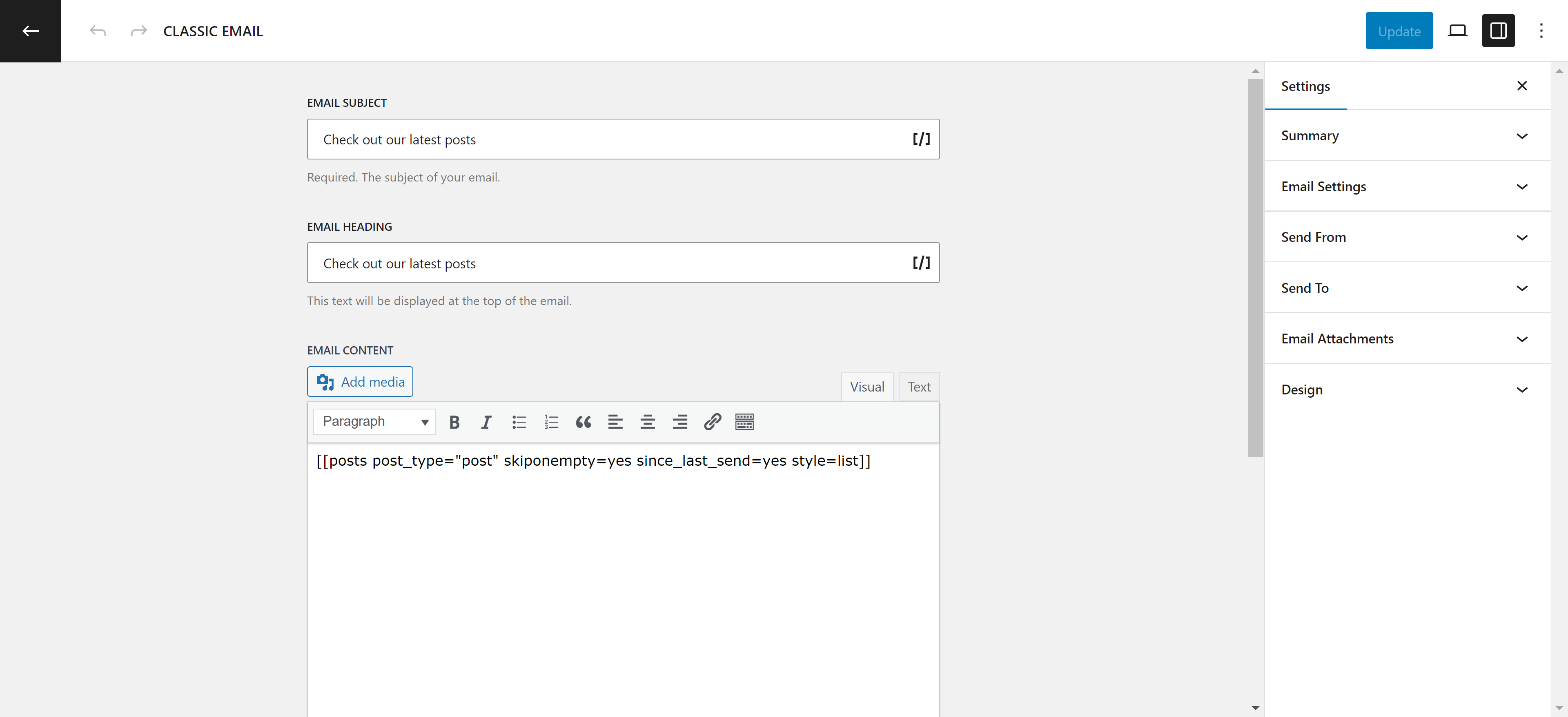 Sample newsletter subscription popup form