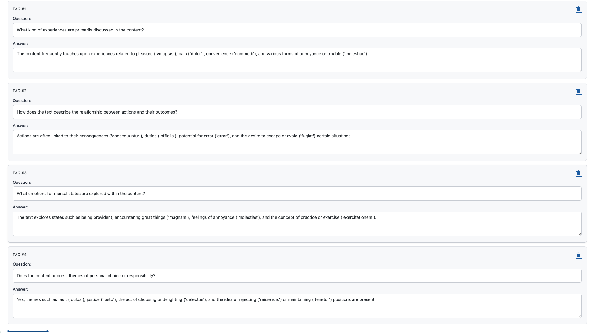 FAQ Display in Post Meta