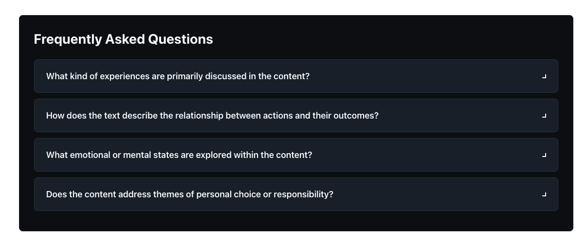 Accordion-Style FAQ Display