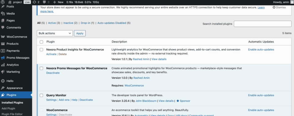 Admin panel for message customization